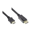 Καλώδιο DisplayPort Good Connections DP1.2-pcs.-HDMI1.4b-pcs. Black 1m