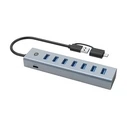 USB Hub Conceptronic 7-Port 3.0/C->7x3.0 +TypC 5Gbps o.Nz gr
