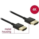 Καλώδιο HDMI Delock HighSpeed Ethernet A->A 4K 3D 0,25m Black