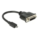 Αντάπτορας HDMI Delock micro D -> DVI(24+1) St/Bu Black