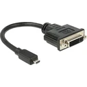 Αντάπτορας HDMI Delock micro D -> DVI(24+1) St/Bu Black