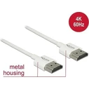 Καλώδιο HDMI Delock HighSpeed Ethernet A->A 4K 3D 2,00m White