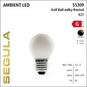 Λάμπα LED Segula Golfball opal-matt E27 3,3W 1900-2700K dimmable