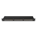 Patch Panel Lanberg 24-Port 1U 19" Cat.6A FTP shielded Black