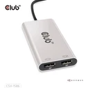 Αντάπτορας USB Club 3D Thunderbolt 3 > 2x DP 1.2 4K@60Hz aktiv St/Bu retail