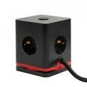 Πολύπριζο με USB Olympia socket cube IOIO SW 1000, Black