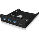 Front Panel Icy Box 4 port hub as 3.5" with USB 3.0 20 pin connector IB-HUB1418-i3
