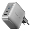 EcoFlow Φορτιστής Χωρίς Καλώδιο GaN με Θύρα USB-A και 3 Θύρες USB-C 140W Quick Charge 3.0 Ασημί (Rapid Pro)