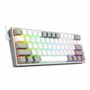 Gaming Πληκτρολόγιο Redragon K616 Fizz PRO Λευκό/Γκρι Red Switch