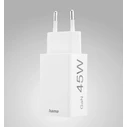 Φορτιστής Πρίζας Hama Mini GaN 45W PD/QC (1x USB-C, 1x USB-A) Λευκός