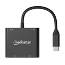 Αντάπτορας USB Manhattan USB-C PD on Dual-HDMI-Monitor 4K 60Hz