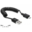 Καλώδιο USB Delock A -> Micro-B M/M 0.20m-0.60cm Spiral