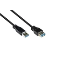 Καλώδιο USB Goodconnections USB3.0 A-M.-A-F. Black 1m