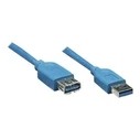 Καλώδιο USB Techly USB3.0 extension Male/Female TypA 1m Blue