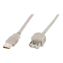Καλώδιο USB Digitus USB 2.0 extension Typ A -A M/F 1.8m,beige