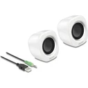 Ηχεία Υπολογιστή Delock Mini Stereo 3,5mm Male USB White