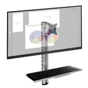 Βάση Monitor Techly wall mount with keyboard tray, 15-27", silver