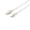 Καλώδιο USB Equip USB2.0 A-B M/M 1.00m transparent polybag