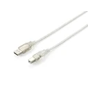 Καλώδιο USB Equip USB2.0 A-B M/M 1.00m transparent polybag