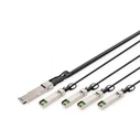 Καλώδιο Δικτύου Digitus QSFP+ to 4XSFP+ 40G DAC 5.0m Black