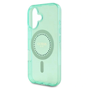 Guess GUHMP16MPFTDTEN Apple iPhone 16 Plus hardcase IML Rhinestones MagSafe green