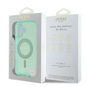 Guess GUHMP16MPFTDTEN Apple iPhone 16 Plus hardcase IML Rhinestones MagSafe green