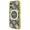 Guess GUHMP16SH4PYEEW Apple iPhone 16 hardcase IML Peony On 4G Background MagSafe brown