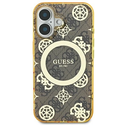 Guess GUHMP16SH4PYEEW Apple iPhone 16 hardcase IML Peony On 4G Background MagSafe brown