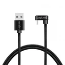 Καλώδιο USB Logilink USB-A σε USB-C 3.0m με πλέξη, γωνιακό, μαύρο
