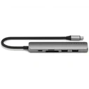 Docking Station Satechi Slim Multiport 6 σε 1 (USB-C, 2xUSB-A, 4K HDMI, micro/SD) Γκρι