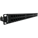 Patch Panel Lanberg 48 θυρών 1U 19" Cat6 UTP Μαύρο