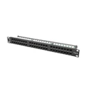 Patch Panel Lanberg 48 θυρών 1U 19" Cat6 UTP Μαύρο