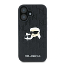 Karl Lagerfeld KLHCP16SPGKLKCPK Apple iPhone 16 hardcase Monogram Karl&Chaoupette Head Pin black