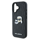 Karl Lagerfeld KLHCP16SPGKLKCPK Apple iPhone 16 hardcase Monogram Karl&Chaoupette Head Pin black