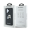 Karl Lagerfeld KLHCP16SPGKLKCPK Apple iPhone 16 hardcase Monogram Karl&Chaoupette Head Pin black