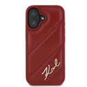 Karl Lagerfeld KLHCP16SPQDSMGR Apple iPhone 16 hardcase Quilted Signature red
