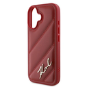 Karl Lagerfeld KLHCP16SPQDSMGR Apple iPhone 16 hardcase Quilted Signature red