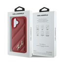 Karl Lagerfeld KLHCP16SPQDSMGR Apple iPhone 16 hardcase Quilted Signature red