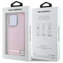 Karl Lagerfeld KLHMP15LPGMSRPP Apple iPhone 15 Pro hardcase FW Metal Plate MagSafe pink