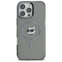 Karl Lagerfeld KLHMP16LHLSCHK Apple iPhone 16 Pro hardcase IML Metal Choupette Head MagSafe black