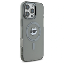 Karl Lagerfeld KLHMP16LHLSCHK Apple iPhone 16 Pro hardcase IML Metal Choupette Head MagSafe black