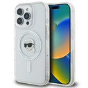Karl Lagerfeld KLHMP16LHLSKIH Apple iPhone 16 Pro hardcase IML Metal Karl Head MagSafe white