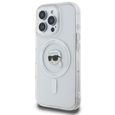 Karl Lagerfeld KLHMP16LHLSKIH Apple iPhone 16 Pro hardcase IML Metal Karl Head MagSafe white