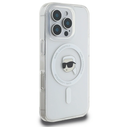 Karl Lagerfeld KLHMP16LHLSKIH Apple iPhone 16 Pro hardcase IML Metal Karl Head MagSafe white
