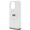 Karl Lagerfeld KLHMP16LHLSKIH Apple iPhone 16 Pro hardcase IML Metal Karl Head MagSafe white