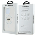 Karl Lagerfeld KLHMP16LHLSKIH Apple iPhone 16 Pro hardcase IML Metal Karl Head MagSafe white