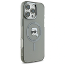 Karl Lagerfeld KLHMP16LHLSKIK Apple iPhone 16 Pro hardcase IML Metal Karl Head MagSafe black