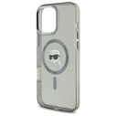 Karl Lagerfeld KLHMP16LHLSKIK Apple iPhone 16 Pro hardcase IML Metal Karl Head MagSafe black