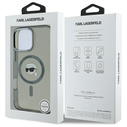 Karl Lagerfeld KLHMP16LHLSKIK Apple iPhone 16 Pro hardcase IML Metal Karl Head MagSafe black