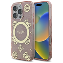 Guess GUHMP16LH4PYEEP Apple iPhone 16 Pro hardcase IML Peony On 4G Background MagSafe pink